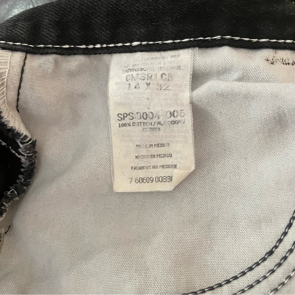 WRANGLER Vintage High Rise Straight Leg Jeans Black Denim Women's Size 14x30 GUC - Picture 8 of 13